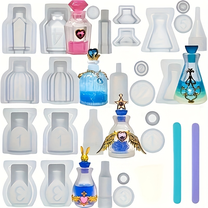 Resin Jewelry Kit - مجموعة من 5 قوالب سيليكون لصب
