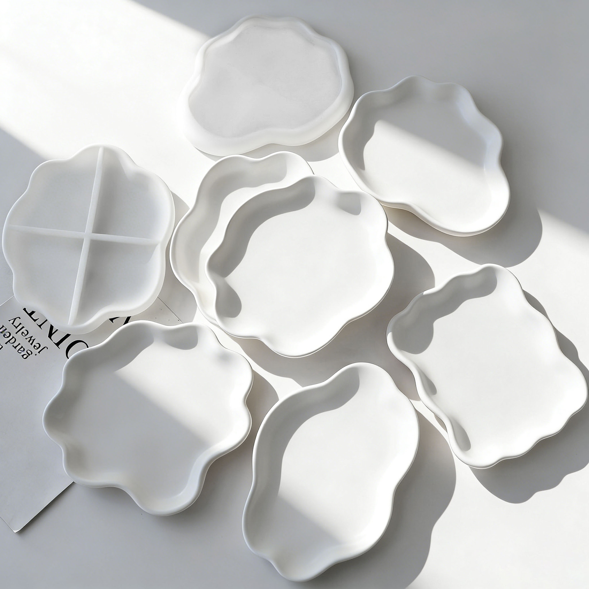 Serving Tray Mold - لتقوم بها بنفسك موجة هندسية الجص