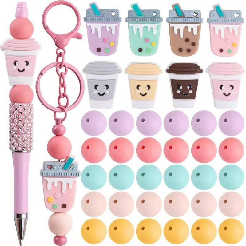 Mixing Cup Silicone - مجموعة من 48 قطعة من الخرز