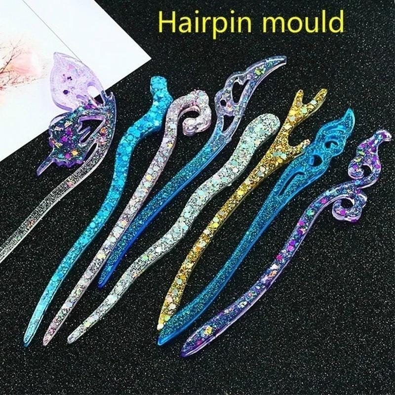 Resin Craft Projects - جديد شفاف دبوس الشعر سيليكون قالب