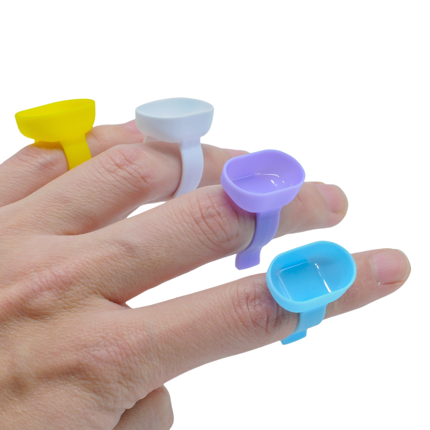Mixing Cup Silicone - 100 قطعة خلط الأسنان البنصر السلطانية