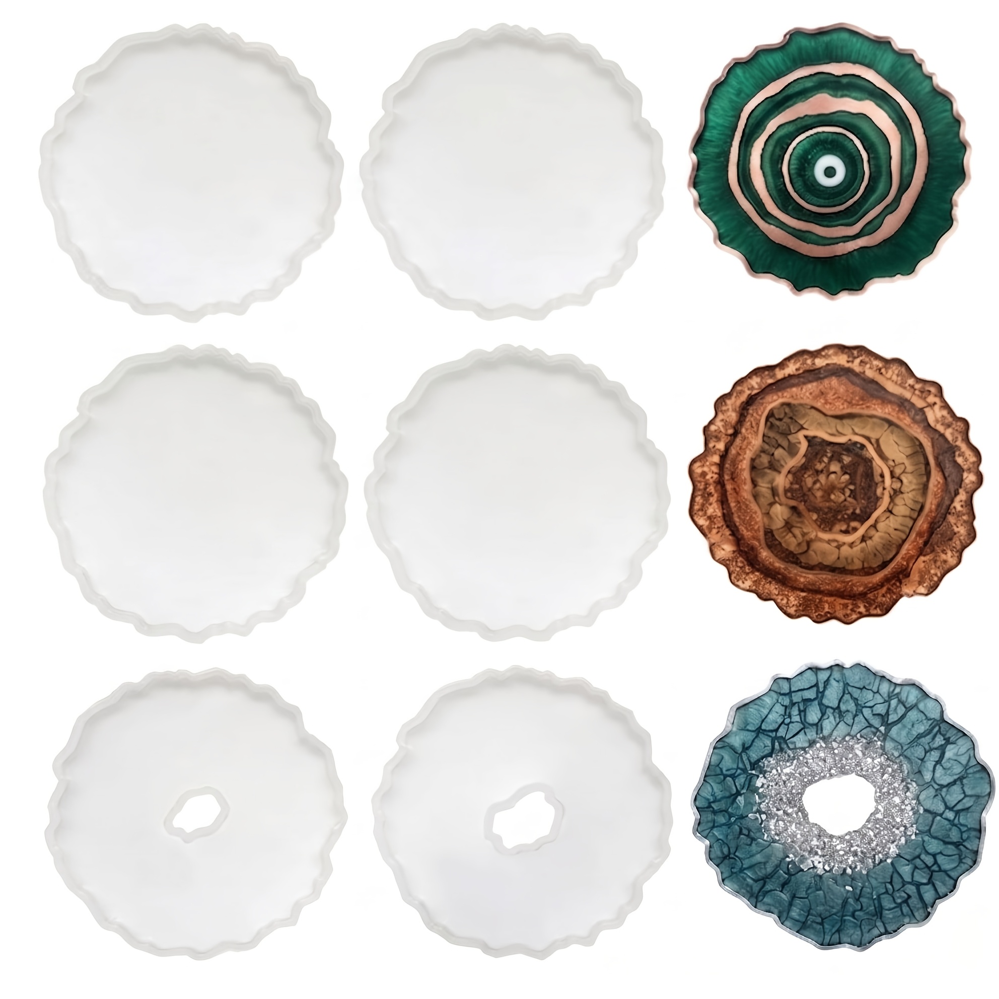 Geode Mold Silicone - 6 قطع من قوالب السيليكون لصنع