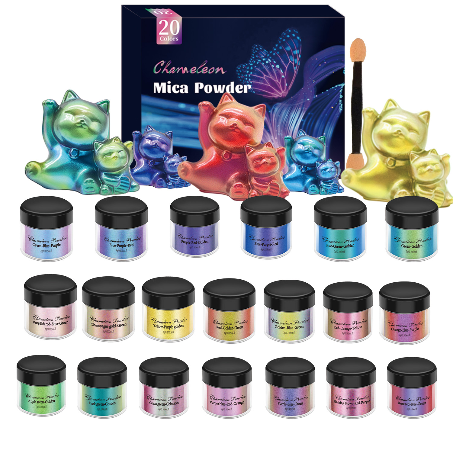 10/20 قطعة مجموعة صبغات الحربا - مراجعة Resin Jewelry Kit وسعره