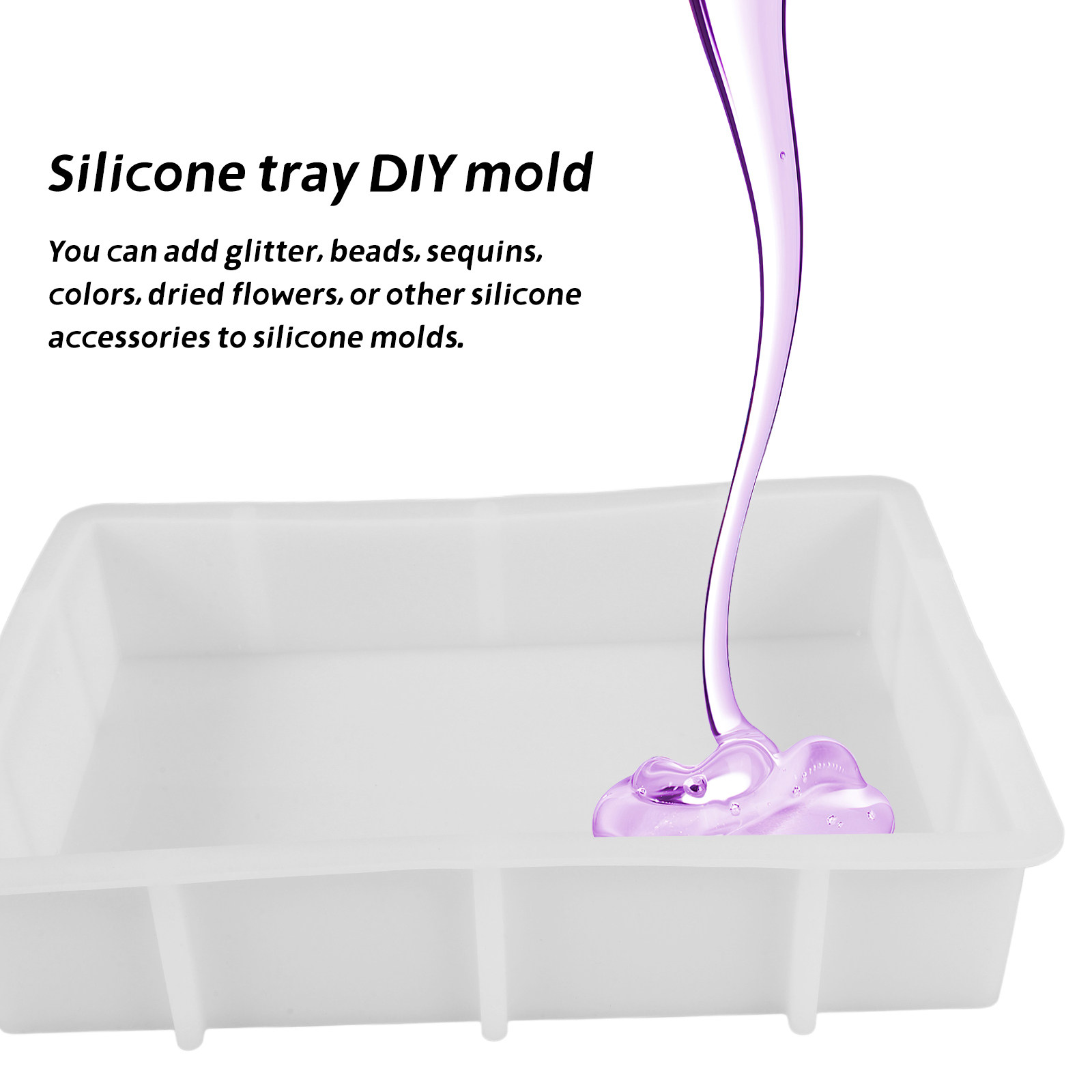 قالب سيليكون مستطيل كبير وعميق - مراجعة Silicone Mold Tray وسعره