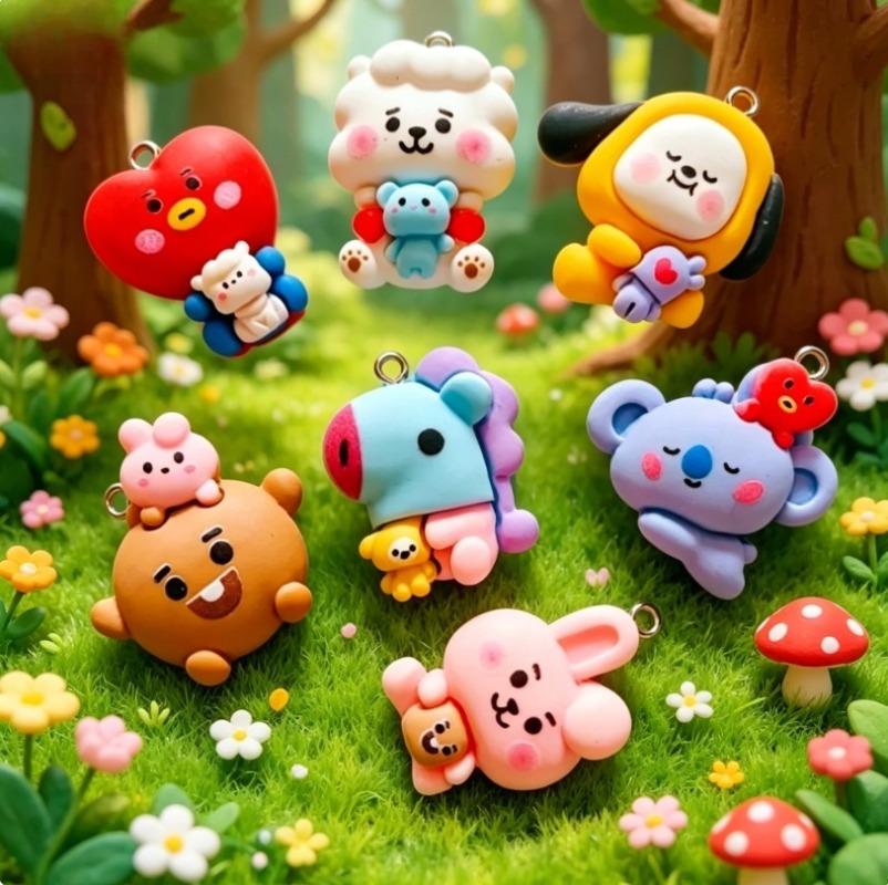 7 قطع من إكسسوارات BT21 الكرتو - مراجعة Resin Craft Projects وسعره