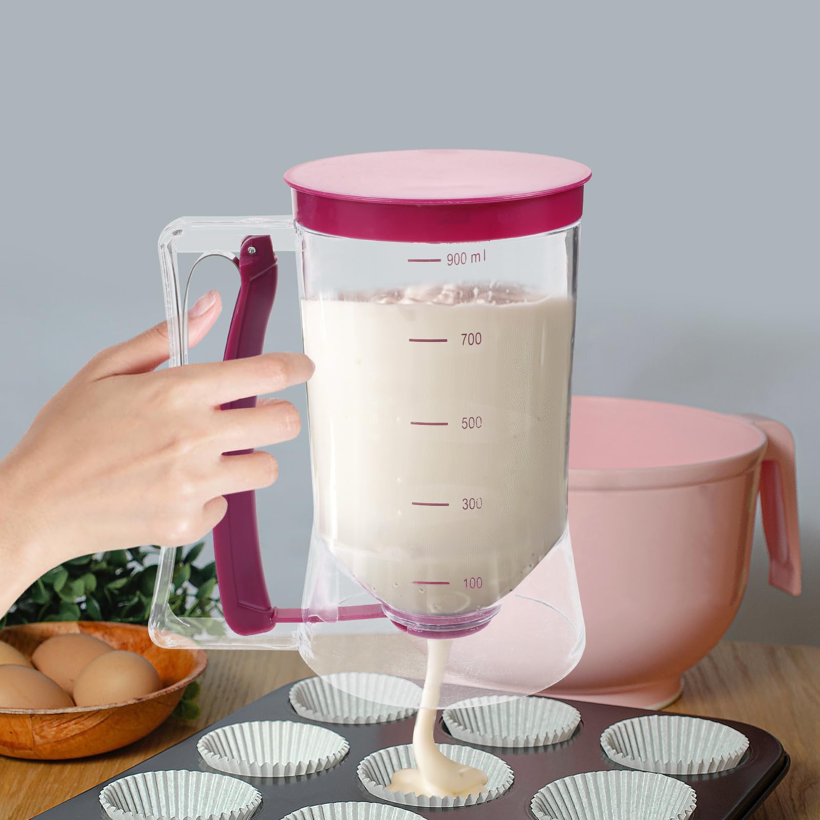 900 مللي موزع الخليط كب كيك فط - مراجعة Mixing Cup Silicone وسعره