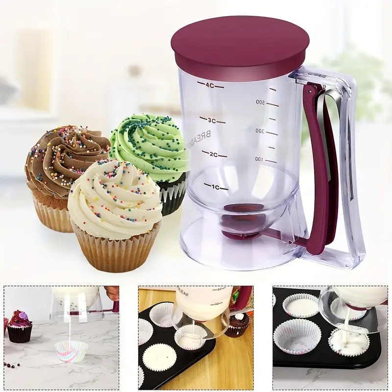 900 مللي موزع الخليط كب كيك فط - مراجعة Mixing Cup Silicone وسعره